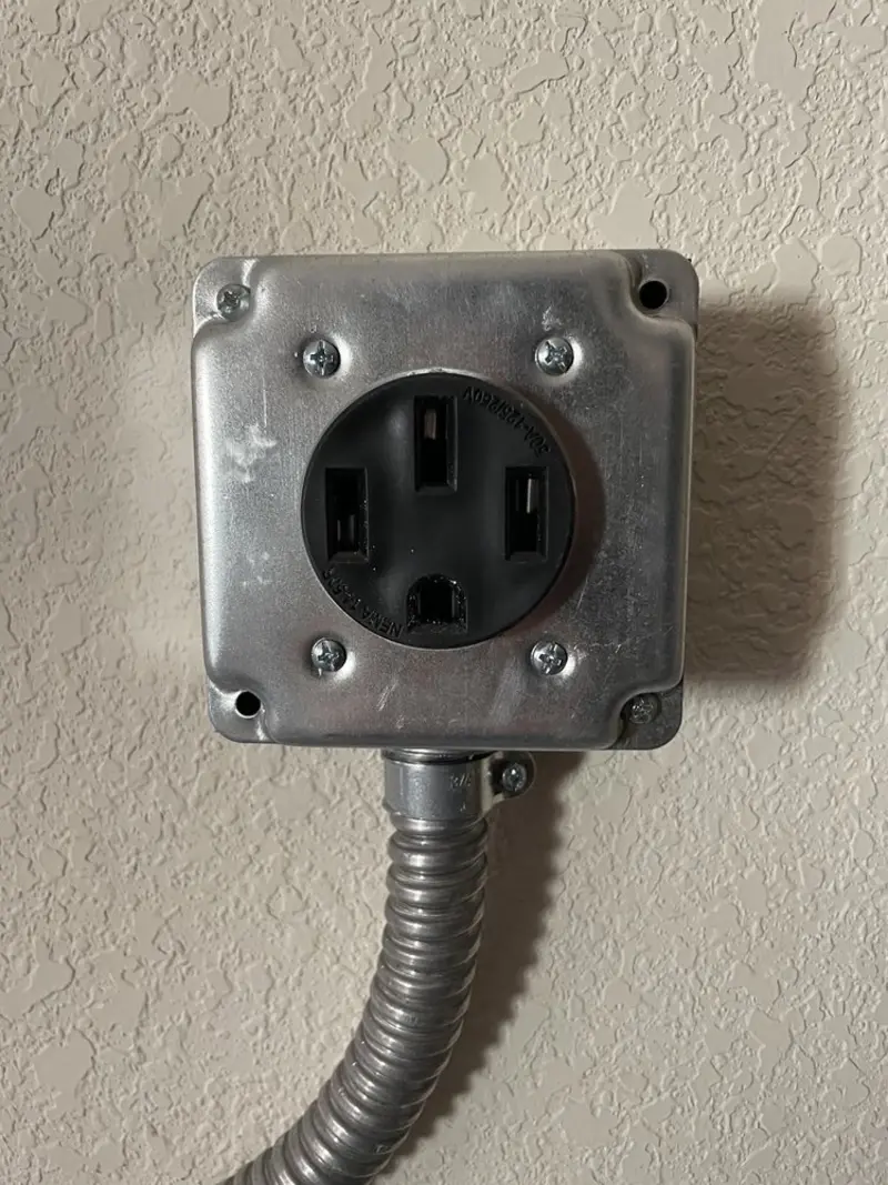 NEMA 14-50 outlet installed for Electrical Panel Upgrade in Wichita Falls